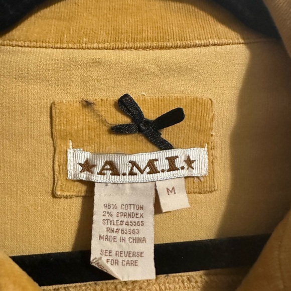 AMI Women's Corduroy Jacket Tan Size M Button-Up Trucker Western Retro Cowgirl - Picture 6 of 9